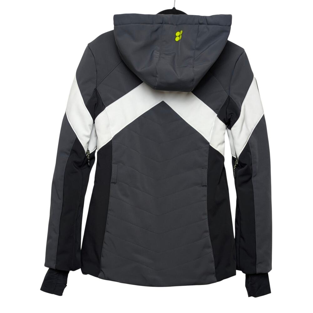 Sweaty Betty Method Ski Jacket XS Slate Gray Black White Insulated EUC - Picture 2 of 9